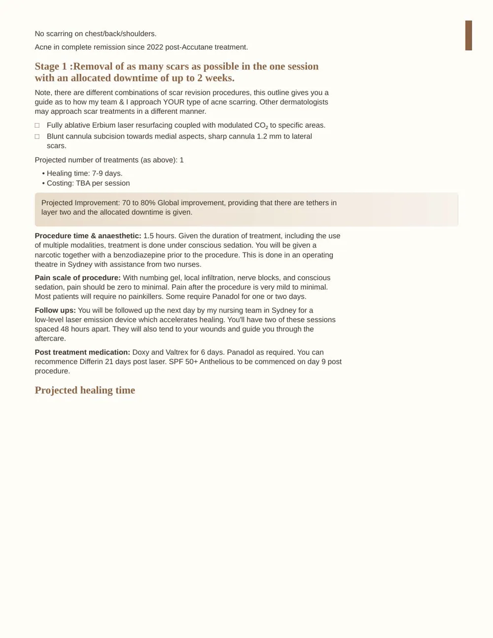 Report page