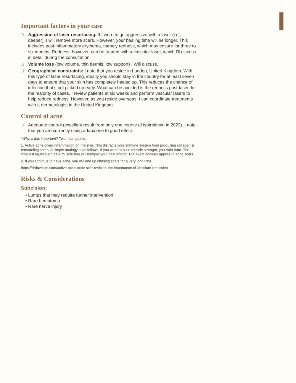 Report page