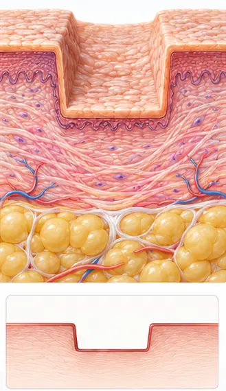 Cross-section of a boxcar scar